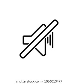 off-sound mark icon. Element of simple icon for websites, web design, mobile app, info graphics. Thick line icon for website design and development, app development on white background