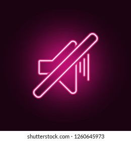 off-sound mark icon. Elements of web in neon style icons. Simple icon for websites, web design, mobile app, info graphics