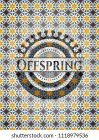 Offspring arabesque style badge. arabic decoration.