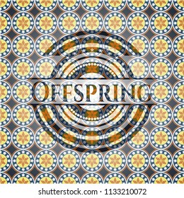 Offspring arabesque style emblem. arabic decoration.