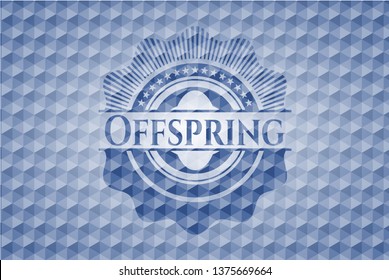 Offspring blue hexagon emblem.