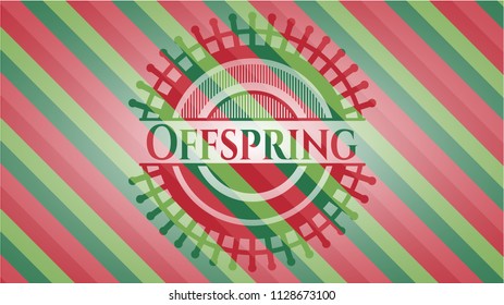 Offspring christmas emblem background.