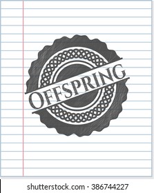 Offspring emblem with pencil effect
