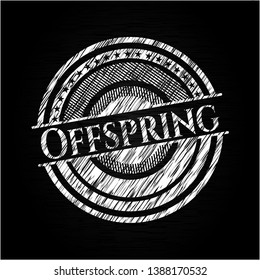 Offspring on chalkboard. Vector Illustration. Detailed.