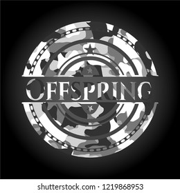 Offspring on grey camo pattern