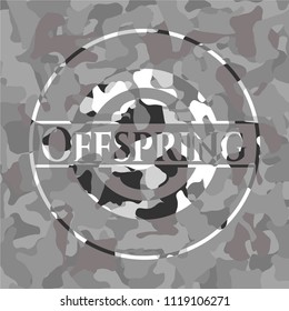 Offspring on grey camo texture