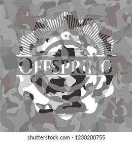 Offspring on grey camo texture