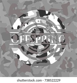 Offspring on grey camo texture