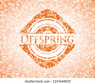 Offspring orange mosaic emblem with background