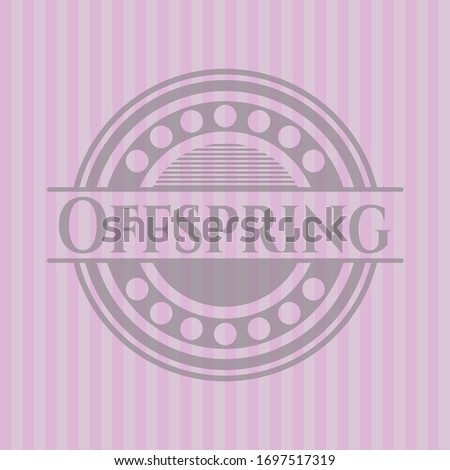 Offspring pink emblem. Vector Illustration. Detailed.