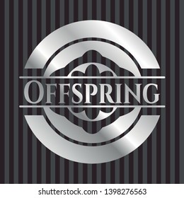 Offspring silver shiny emblem]. Vector Illustration. Mosaic.