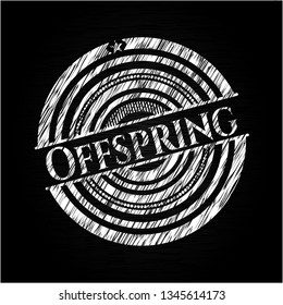 Offspring written with chalkboard texture