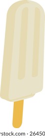 Ilustração Simples De Picolé Esbranquiçado