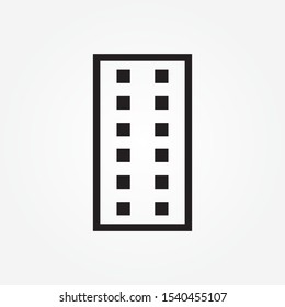Ofice building flat vector icon isolated on white background