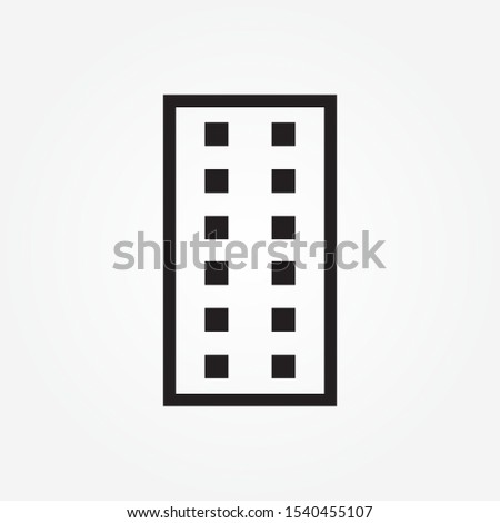 Ofice building flat vector icon isolated on white background