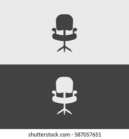 Ofice chair  black and white icons.illustration isolated vector sign symbol