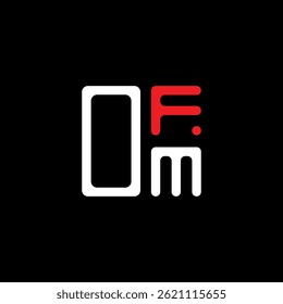 Diseño creativo del logotipo de la letra de OFM con el gráfico del Vector, logotipo simple y moderno de OFM. Diseño de alfabeto de lujo OFM  