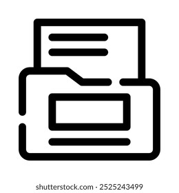 ofolder icon with style outline