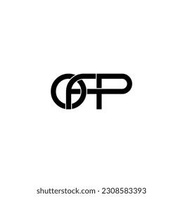 ofp typography letter monogram logo design