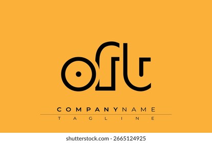 OFT abstract letter design. Modern Business Logo Design With Abstract Typography and Contemporary Style