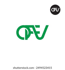 Diseño de monograma de letra de logotipo OFV