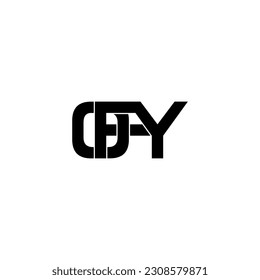 ofy typography letter monogram logo design
