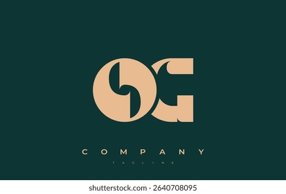 OG Abstract Geometric Logo Design. Modern and elegant logo design with simplistic typography elements, showcasing branding excellence.