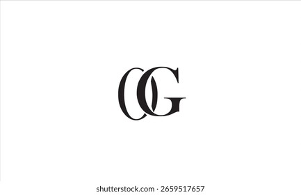 OG, GO ABSTRAKTE BUCHSTABEN LOGO MONOGRAMM