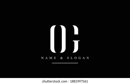 OG GO abstract vector logo monogram template