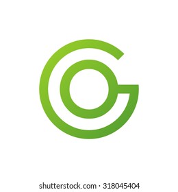 OG GO initial company circle G logo green