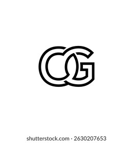 Logotipo de la letra de OG GO con estilo minimalista moderno.