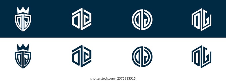 OG GO letter logo set design