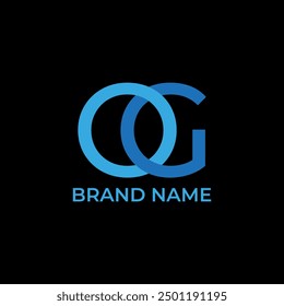 OG, GO letter monogram logo symbol