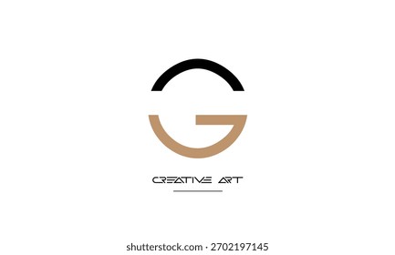 OG, GO, O, G abstrakte Buchstaben Logo-Monogramm