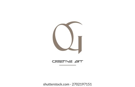 OG, GO, O, G letras abstractas logo monograma