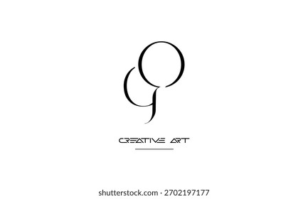 OG, GO, O, G letras abstractas logo monograma