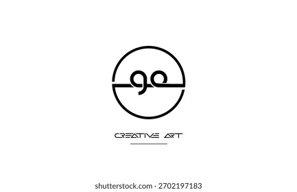 OG, GO, O, G letras abstratas monograma de logotipo