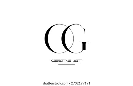 OG, GO, O, G letras abstratas monograma de logotipo