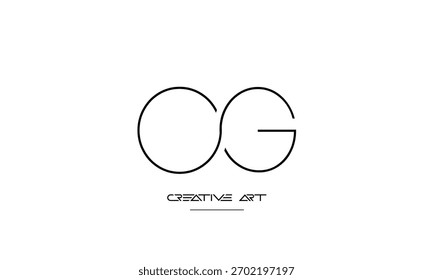 OG, GO, O, G letras abstratas monograma de logotipo