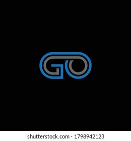 OG or GO ‍abstract outstanding professional business awesome artistic branding company different colors illustration logo