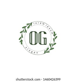 OG Initial beauty floral logo template