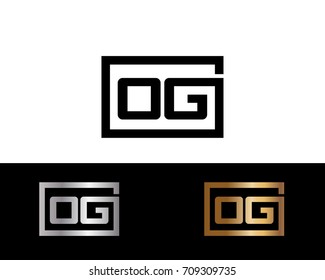 OG initial box shape Logo designs template



