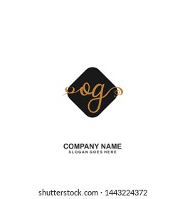 OG Initial handwriting logo vector