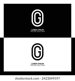 OG initial letter logo. Alphabet O and G pattern design monogram