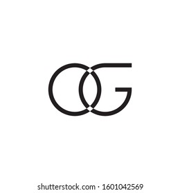 OG initial letter logo template vector icon design