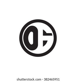 OG initial letters circle monogram logo