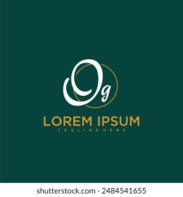 Monograma inicial de OG para logotipo de belleza y negocios