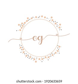 OG Initial monogram handwriting luxury illustration