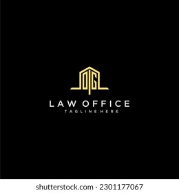 OG initial monogram logo for law office with home office design image
