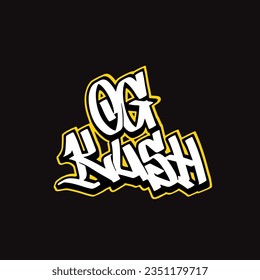 og kush graffiti vector tagging letter word text street art